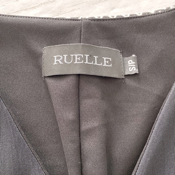 🇨🇦 Ruelle Patchwork Dress Sleeveless Black And White Made In Canada - Picture 11 of 17